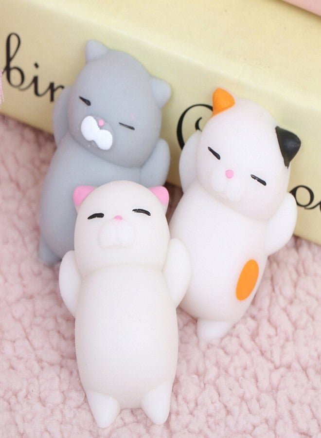 ANAB GIAB Stress Reliever Toys, 3 Pack New Kawaii Original Japan Lazy cat Mochi decompress Squishy Squeeze cat Healing Toy mini Gifts pu Gag Toys- Multi Color, Stress Reliever Balls Toys. - Image 1